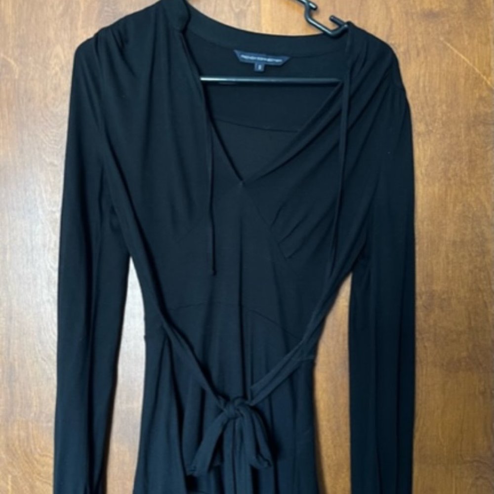 French Connection UK black wrap top Small